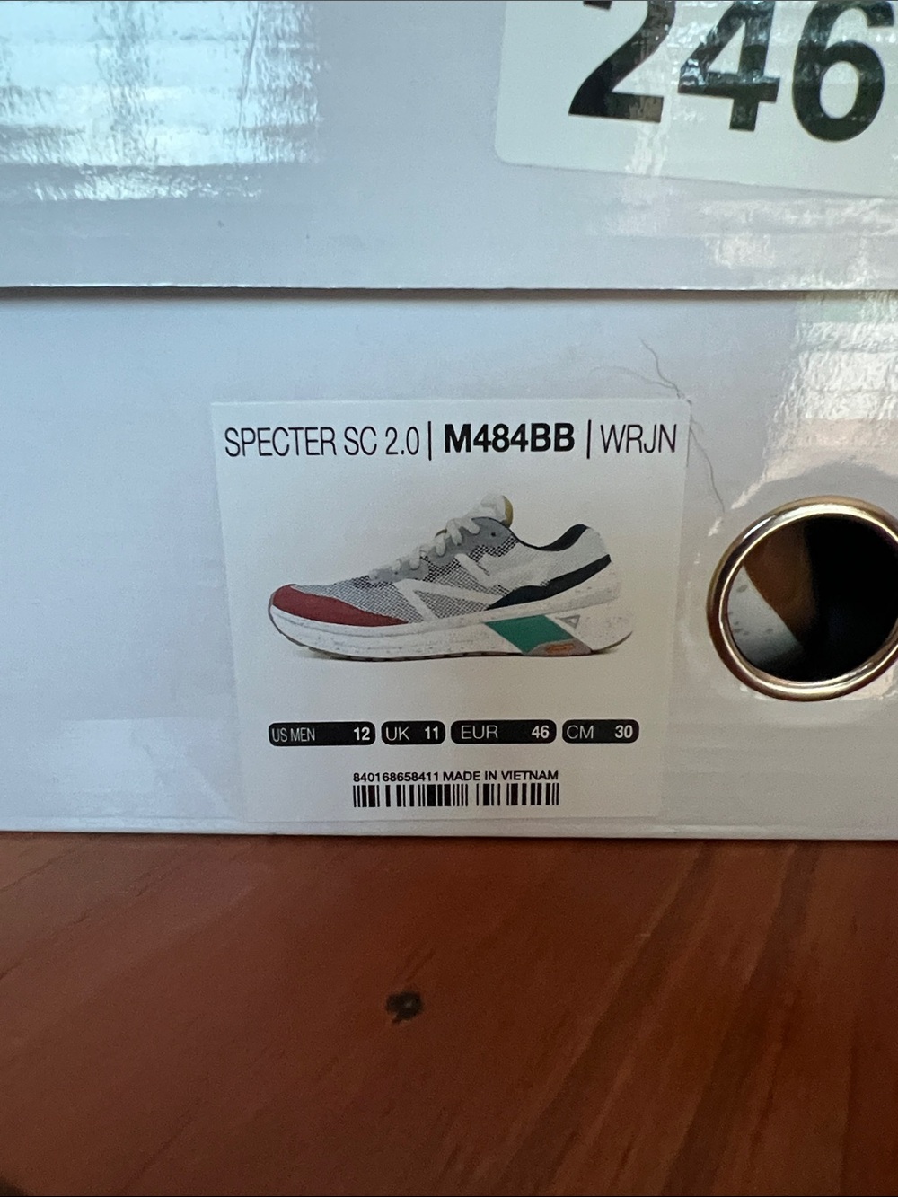 Brandblack Specter SC 2.0 Men's Sneakers — White with Red and Teal Accents